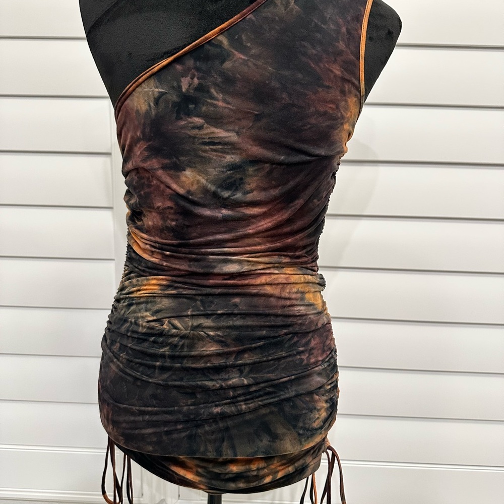 Tie-Dye One-Shoulder Dress - Picture 3 of 5